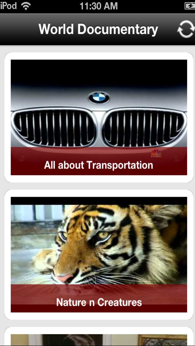 Emulate iPhone app World Documentary using MyAndroid