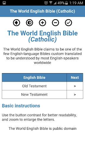 Run android online APK World English Bible (Catholic) from MyAndroid or emulate World English Bible (Catholic) using MyAndroid Run android online APK World English Bible (Catholic) from MyAndroid or emulate World English Bible (Catholic) using MyAndroid