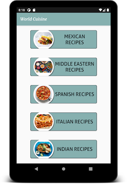 Run android online APK World food recipes (Offline) from MyAndroid or emulate World food recipes (Offline) using MyAndroid