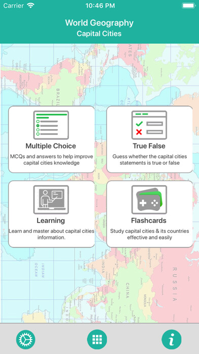 Emulate iPhone app World Geography : Capitals using MyAndroid