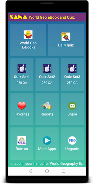 Run android online APK World Geography -eBook, Quiz from MyAndroid or emulate World Geography -eBook, Quiz using MyAndroid