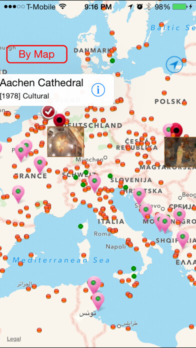 Emulate iPhone app World Heritage Sites on Map using MyAndroid Emulate iPhone app World Heritage Sites on Map using MyAndroid