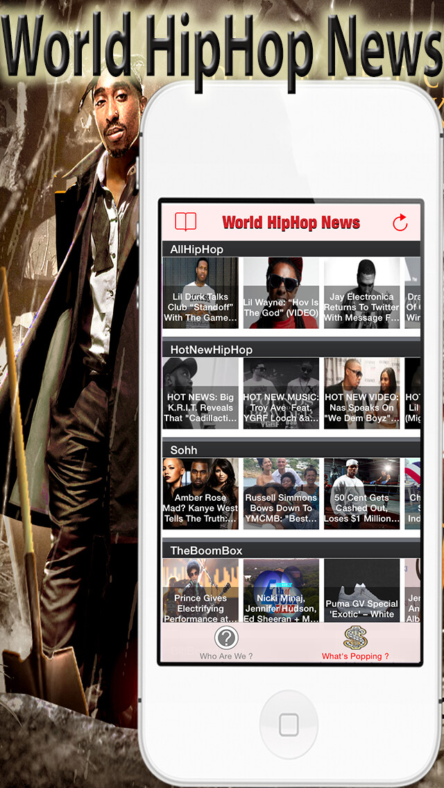 Emulate iPhone app World Hip Hop News using MyAndroid Emulate iPhone app World Hip Hop News using MyAndroid