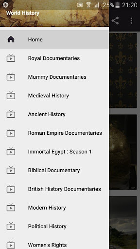 Run android online APK World history documentaries from MyAndroid or emulate World history documentaries using MyAndroid