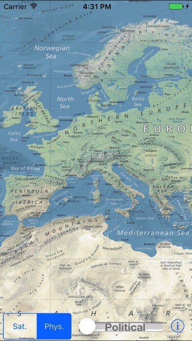 Emulate iPhone app World Map Explorer using MyAndroid