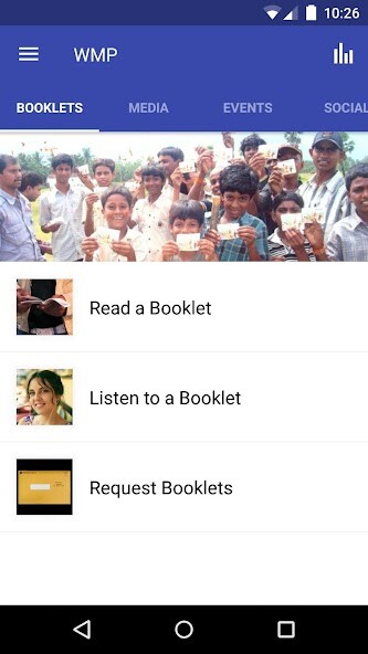 Emulate iPhone app World Missionary Press using MyAndroid