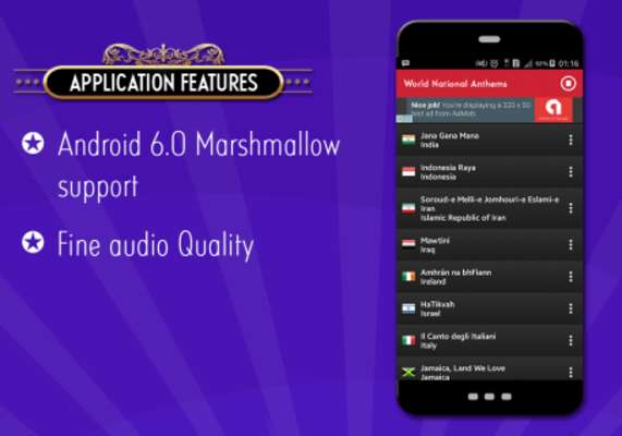 Emulate Android APK World National Anthems