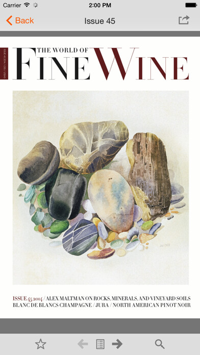 Emulate iPhone app World of Fine Wine using MyAndroid