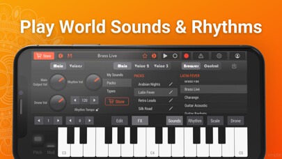 Emulate iPhone app World Piano: Music Metronome using MyAndroid