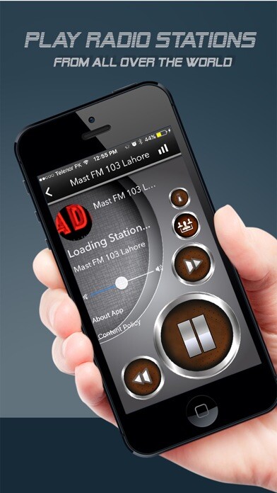 Emulate iPhone app World Radio Online Free, Listen Radio Online, AM FM Radio Internet using MyAndroid