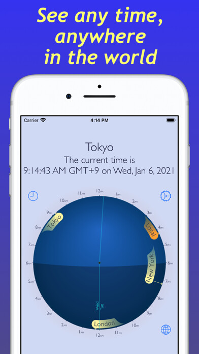 Emulate iPhone app World Time Travel Clock using MyAndroid Emulate iPhone app World Time Travel Clock using MyAndroid