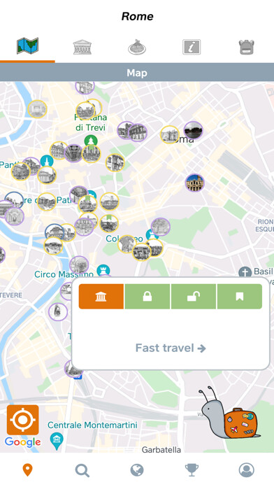 Emulate iPhone app Worldust - interactive travel using MyAndroid
