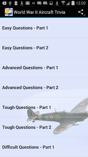 Run android online APK World War 2 Aircraft Trivia from MyAndroid or emulate World War 2 Aircraft Trivia using MyAndroid
