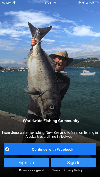 Emulate iPhone app Worldwide Fishing Club App using MyAndroid