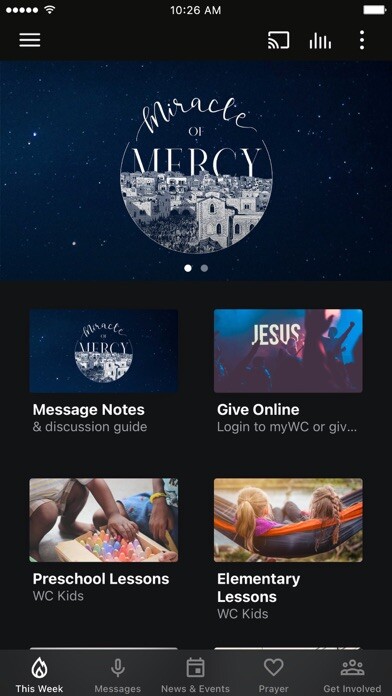 Emulate iPhone app Worship Center using MyAndroid