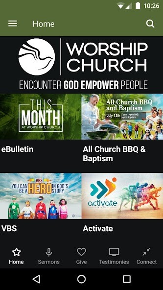 Emulate iPhone app Worship Church using MyAndroid Emulate iPhone app Worship Church using MyAndroid
