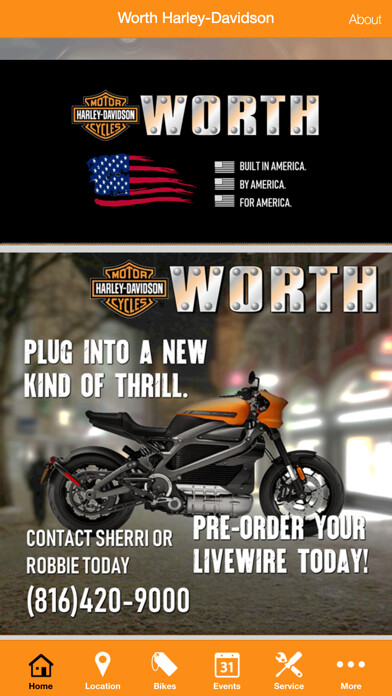 Emulate iPhone app Worth Harley-Davidson® using MyAndroid