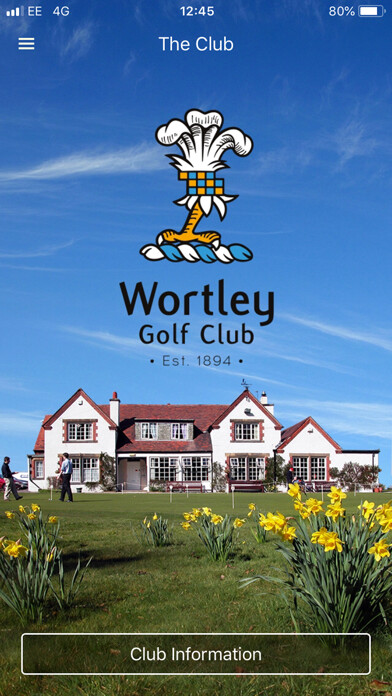Emulate iPhone app Wortley Golf Club using MyAndroid