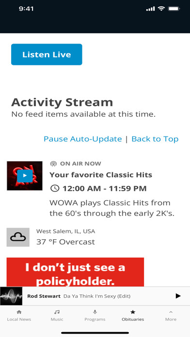 Emulate iPhone app WOWA 93.7 FM using MyAndroid Emulate iPhone app WOWA 93.7 FM using MyAndroid