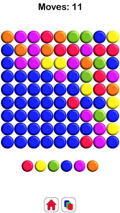 Emulate iPhone app Wow Color Flood using MyAndroid
