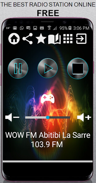 Run android online APK WOW FM Abitibi La Sarre 103.9 FM CA App Radio Free from MyAndroid or emulate WOW FM Abitibi La Sarre 103.9 FM CA App Radio Free using MyAndroid