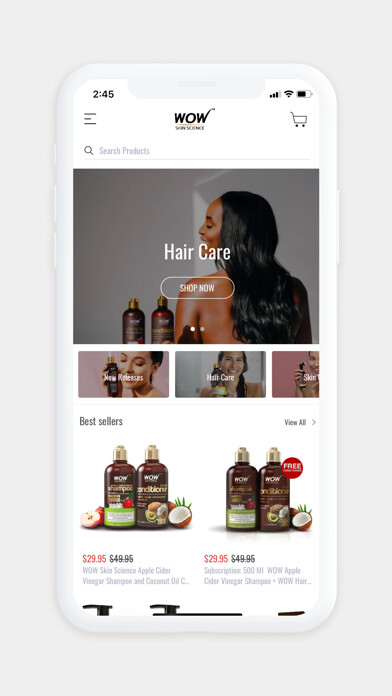 Emulate iPhone app Wow Skin Science USA using MyAndroid