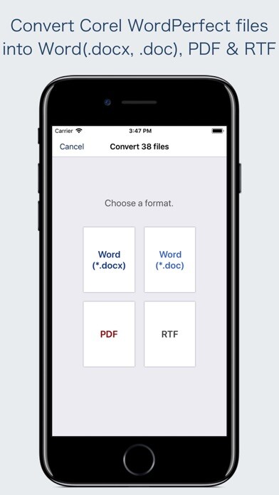 Emulate iPhone app WPD Converter -for WordPerfect using MyAndroid Emulate iPhone app WPD Converter -for WordPerfect using MyAndroid