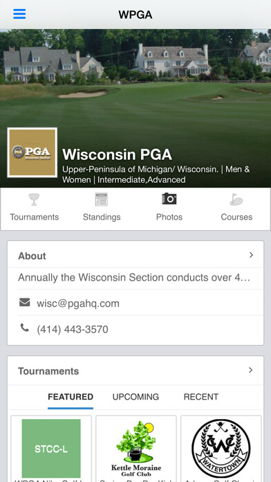 Emulate iPhone app WPGA - Wisconsin PGA using MyAndroid Emulate iPhone app WPGA - Wisconsin PGA using MyAndroid