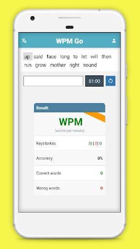 Run android online APK WPM Go - Fast Typing Test: Increase Typing Skills from MyAndroid or emulate WPM Go - Fast Typing Test: Increase Typing Skills using MyAndroid