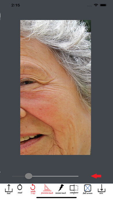Emulate iPhone app Wrinkle Remover Blemish Editor using MyAndroid