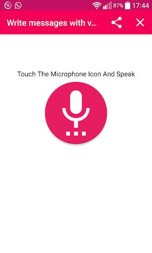 Run android online APK Write Messages with Your Voice from MyAndroid or emulate Write Messages with Your Voice using MyAndroid