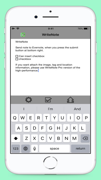 Emulate iPhone app WriteNote Basic using MyAndroid