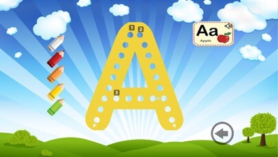 Emulate iPhone app Writing Abc For Kids using MyAndroid