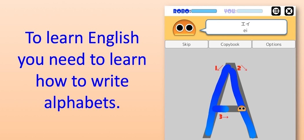 Run android online APK Writing Order Alphabet from MyAndroid or emulate Writing Order Alphabet using MyAndroid