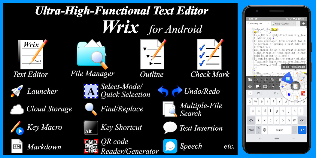 Run android online APK Wrix - Ultra Text Editor from MyAndroid or emulate Wrix - Ultra Text Editor using MyAndroid