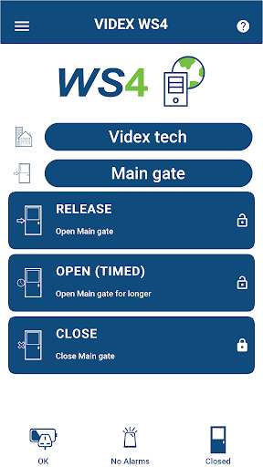 Run android online APK WS4 Access Control manager from MyAndroid or emulate WS4 Access Control manager using MyAndroid