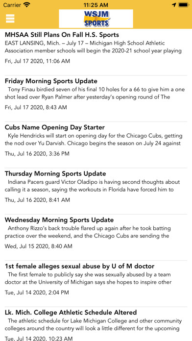 Emulate iPhone app WSJM Sports using MyAndroid Emulate iPhone app WSJM Sports using MyAndroid