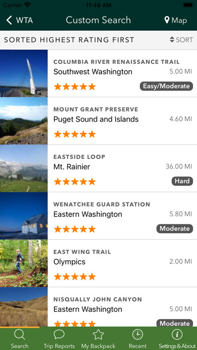 Emulate iPhone app WTA Trailblazer: Go Hiking using MyAndroid Emulate iPhone app WTA Trailblazer: Go Hiking using MyAndroid