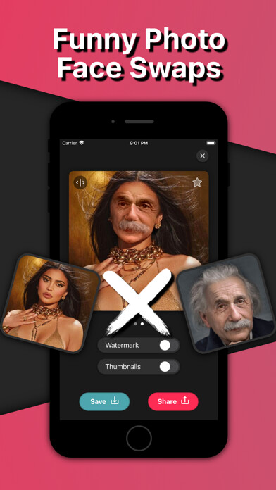 Emulate iPhone app WTFACE: Face Swap Photo Editor using MyAndroid