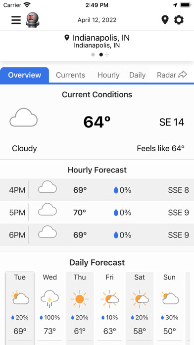 Emulate Android APK WTHR Live Doppler 13 Weather Emulate Android APK WTHR Live Doppler 13 Weather