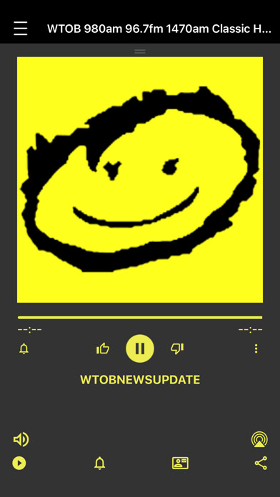 Emulate iPhone app WTOB Radio. using MyAndroid