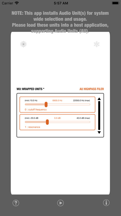 Emulate iPhone app WU: AUHighPassFilter using MyAndroid
