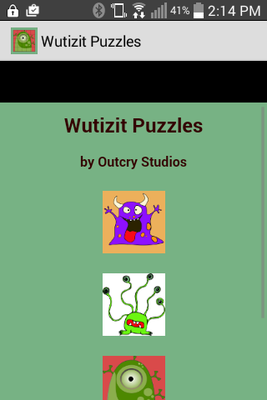 Emulate Android APK Wutizit Monster Puzzles