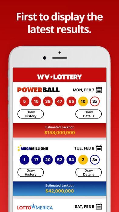 Emulate iPhone app WV Lottery Numbers using MyAndroid