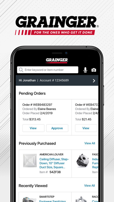Emulate iPhone app W.W. Grainger, Inc. using MyAndroid