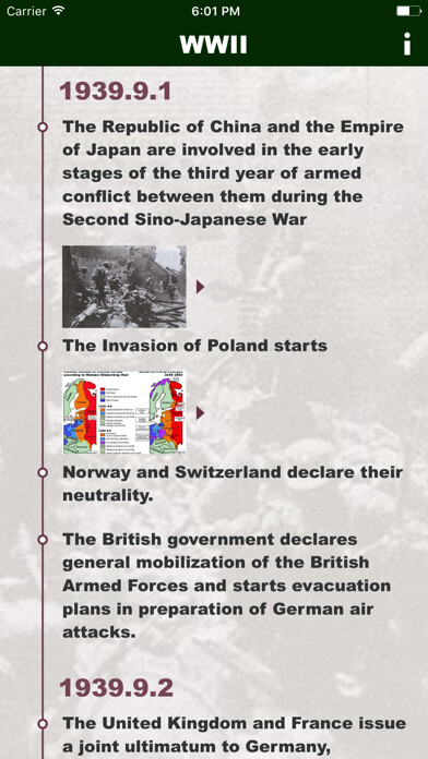 Emulate iPhone app WWII timeline - WWII history using MyAndroid Emulate iPhone app WWII timeline - WWII history using MyAndroid