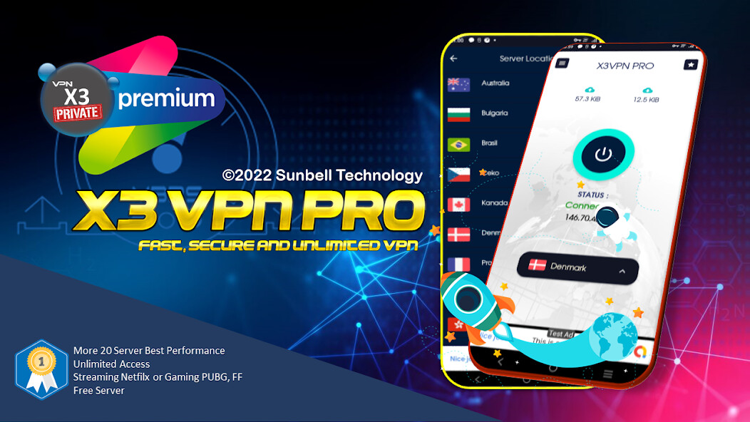 Run android online APK X3 VPN Pro - Private  Secure from MyAndroid or emulate X3 VPN Pro - Private  Secure using MyAndroid