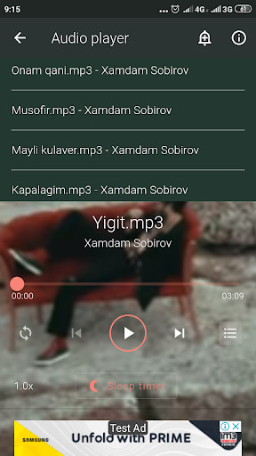 Run android online APK Xamdam Sobirov MP3 Musik 2021 from MyAndroid or emulate Xamdam Sobirov MP3 Musik 2021 using MyAndroid