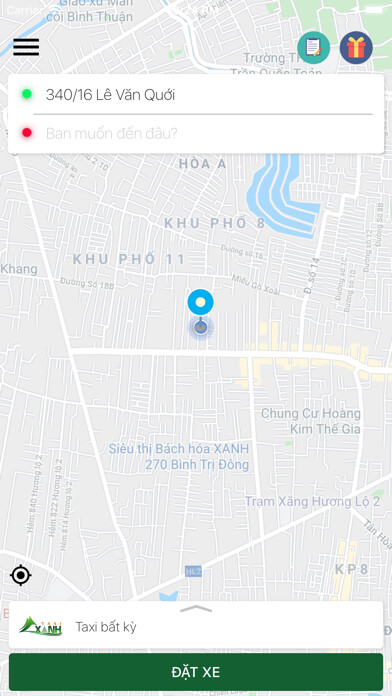 Emulate iPhone app Xanh Taxi using MyAndroid Emulate iPhone app Xanh Taxi using MyAndroid