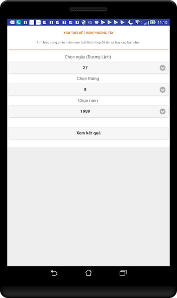 Run android online APK Xem tuổi kết hôn phương tây from MyAndroid or emulate Xem tuổi kết hôn phương tây using MyAndroid Run android online APK Xem tuổi kết hôn phương tây from MyAndroid or emulate Xem tuổi kết hôn phương tây using MyAndroid